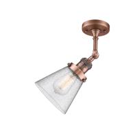 LED Semi-Flush Mount by Innovations - Franklin Restoration Collection, Antique Copper Finish - 201F-AC-G64-LED