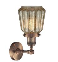 LED Wall Sconce by Innovations - Franklin Restoration Collection, Antique Copper Finish - 203-AC-G146-LED