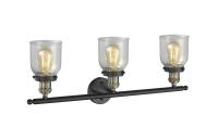 Three Light Bath Vanity by Innovations - Franklin Restoration Collection, Black Antique Brass Finish - 205-BAB-G54
