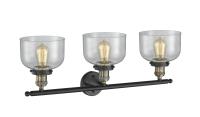 Three Light Bath Vanity by Innovations - Franklin Restoration Collection, Black Antique Brass Finish - 205-BAB-G74