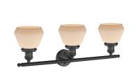 Three Light Bath Vanity by Innovations - Franklin Restoration Collection, Matte Black Finish - 205-BK-G171