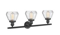 Three Light Bath Vanity by Innovations - Franklin Restoration Collection, Matte Black Finish - 205-BK-G172