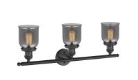 Three Light Bath Vanity by Innovations - Franklin Restoration Collection, Matte Black Finish - 205-BK-G53