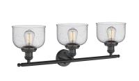Three Light Bath Vanity by Innovations - Franklin Restoration Collection, Matte Black Finish - 205-BK-G74