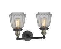 Two Light Bath Vanity by Innovations - Franklin Restoration Collection, Black Antique Brass Finish - 208-BAB-G142