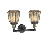 Two Light Bath Vanity by Innovations - Franklin Restoration Collection, Black Antique Brass Finish - 208-BAB-G146