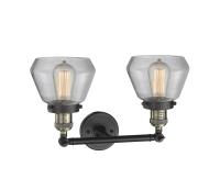 Two Light Bath Vanity by Innovations - Franklin Restoration Collection, Black Antique Brass Finish - 208-BAB-G172