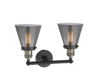 Two Light Bath Vanity by Innovations - Franklin Restoration Collection, Black Antique Brass Finish - 208-BAB-G63