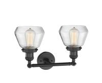 Two Light Bath Vanity by Innovations - Franklin Restoration Collection, Matte Black Finish - 208-BK-G172