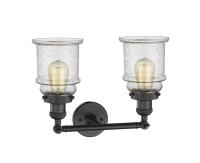Two Light Bath Vanity by Innovations - Franklin Restoration Collection, Matte Black Finish - 208-BK-G184