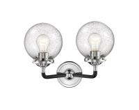 Two Light Bath Vanity by Innovations - Nouveau Collection, Black Polished Nickel Finish - 284-2W-BPN-G204-6