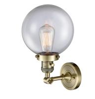 LED Wall Sconce by Innovations - Franklin Restoration Collection, Antique Brass Finish - 203SW-AB-G202-8-LED