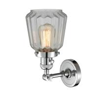 One Light Wall Sconce by Innovations - Franklin Restoration Collection, Polished Chrome Finish - 203SW-PC-G142