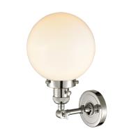 One Light Wall Sconce by Innovations - Franklin Restoration Collection, Polished Nickel Finish - 203SW-PN-G201-8