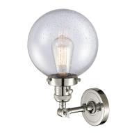 One Light Wall Sconce by Innovations - Franklin Restoration Collection, Polished Nickel Finish - 203SW-PN-G204-8