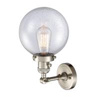 One Light Wall Sconce by Innovations - Franklin Restoration Collection, Brushed Satin Nickel Finish - 203SW-SN-G204-8
