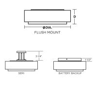 LED Flush Mount by AFX Lighting - Sanibel Collection, Jute Finish - SAF1824LAJUD-JT