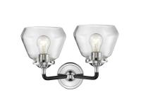 Two Light Bath Vanity by Innovations - Nouveau Collection, Black Polished Nickel Finish - 284-2W-BPN-G172