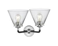 Two Light Bath Vanity by Innovations - Nouveau Collection, Black Polished Nickel Finish - 284-2W-BPN-G42