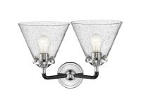 Two Light Bath Vanity by Innovations - Nouveau Collection, Black Polished Nickel Finish - 284-2W-BPN-G44