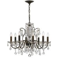 Eight Light Chandelier by Crystorama - Butler Collection, English Bronze Finish - 3028-EB-CL-MWP