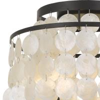 Three Light Flush Mount by Crystorama - Brielle Collection, Dark Bronze Finish - BRI-3003-DB