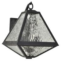 Two Light Outdoor Wall Sconce by Crystorama - Glacier Collection, Black Charcoal Finish - GLA-9722-WT-BC