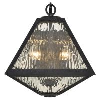 Two Light Outdoor Wall Sconce by Crystorama - Glacier Collection, Black Charcoal Finish - GLA-9722-WT-BC