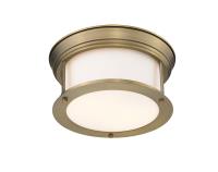 Two Light Flush Mount by Z-Lite - Sonna Collection, Heritage Brass Finish - 2011F10-HBR