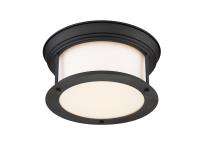 Two Light Flush Mount by Z-Lite - Sonna Collection, Matte Black Finish - 2011F10-MB