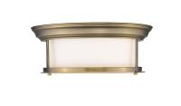 Two Light Flush Mount by Z-Lite - Sonna Collection, Heritage Brass Finish - 2011F13-HBR