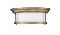 Two Light Flush Mount by Z-Lite - Sonna Collection, Heritage Brass Finish - 2011F13-HBR