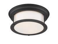 Two Light Flush Mount by Z-Lite - Sonna Collection, Matte Black Finish - 2011F13-MB