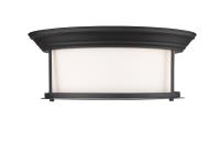 Three Light Flush Mount by Z-Lite - Sonna Collection, Matte Black Finish - 2011F16-MB