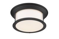 Three Light Flush Mount by Z-Lite - Sonna Collection, Matte Black Finish - 2011F16-MB