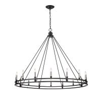 16 Light Chandelier by Z-Lite - Dennison Collection, Matte Black Finish - 4005-16MB