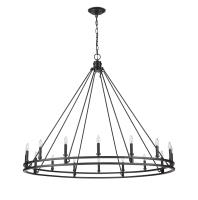 16 Light Chandelier by Z-Lite - Dennison Collection, Matte Black Finish - 4005-16MB