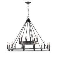 18 Light Chandelier by Z-Lite - Dennison Collection, Matte Black Finish - 4005-18MB