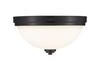 Two Light Flush Mount by Z-Lite - Ashton Collection, Matte Black Finish - 443F2-MB