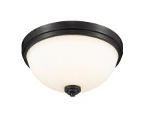Two Light Flush Mount by Z-Lite - Ashton Collection, Matte Black Finish - 443F2-MB