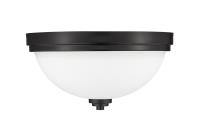 Two Light Flush Mount by Z-Lite - Ashton Collection, Matte Black Finish - 443F2-MB
