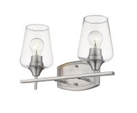 Two Light Vanity by Z-Lite - Joliet Collection, Brushed Nickel Finish - 473-2V-BN