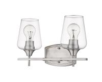 Two Light Vanity by Z-Lite - Joliet Collection, Brushed Nickel Finish - 473-2V-BN