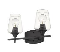 Two Light Vanity by Z-Lite - Joliet Collection, Matte Black Finish - 473-2V-MB