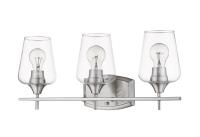 Three Light Vanity by Z-Lite - Joliet Collection, Brushed Nickel Finish - 473-3V-BN