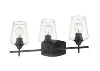 Three Light Vanity by Z-Lite - Joliet Collection, Matte Black Finish - 473-3V-MB