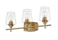 Three Light Vanity by Z-Lite - Joliet Collection, Olde Brass Finish - 473-3V-OBR