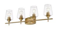 Four Light Vanity by Z-Lite - Joliet Collection, Olde Brass Finish - 473-4V-OBR
