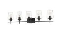 Five Light Vanity by Z-Lite - Joliet Collection, Matte Black Finish - 473-5V-MB