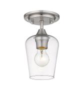 One Light Flush Mount by Z-Lite - Joliet Collection, Brushed Nickel Finish - 473F1-BN